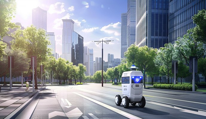 青島魯渝能源科技無人駕駛巡邏車無線充電方案