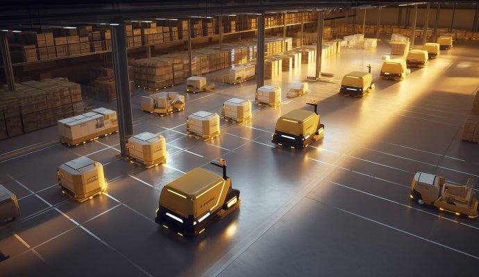 降本又環(huán)保！魯渝能源AGV自動充電方案：93%轉換效率+零接觸充電，助力工廠碳減排達標